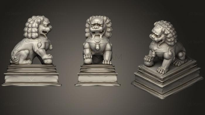 3D модель Статуя 92 Китайский лев (STL)